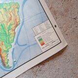 Old physical map American continent Vidal-Lablache