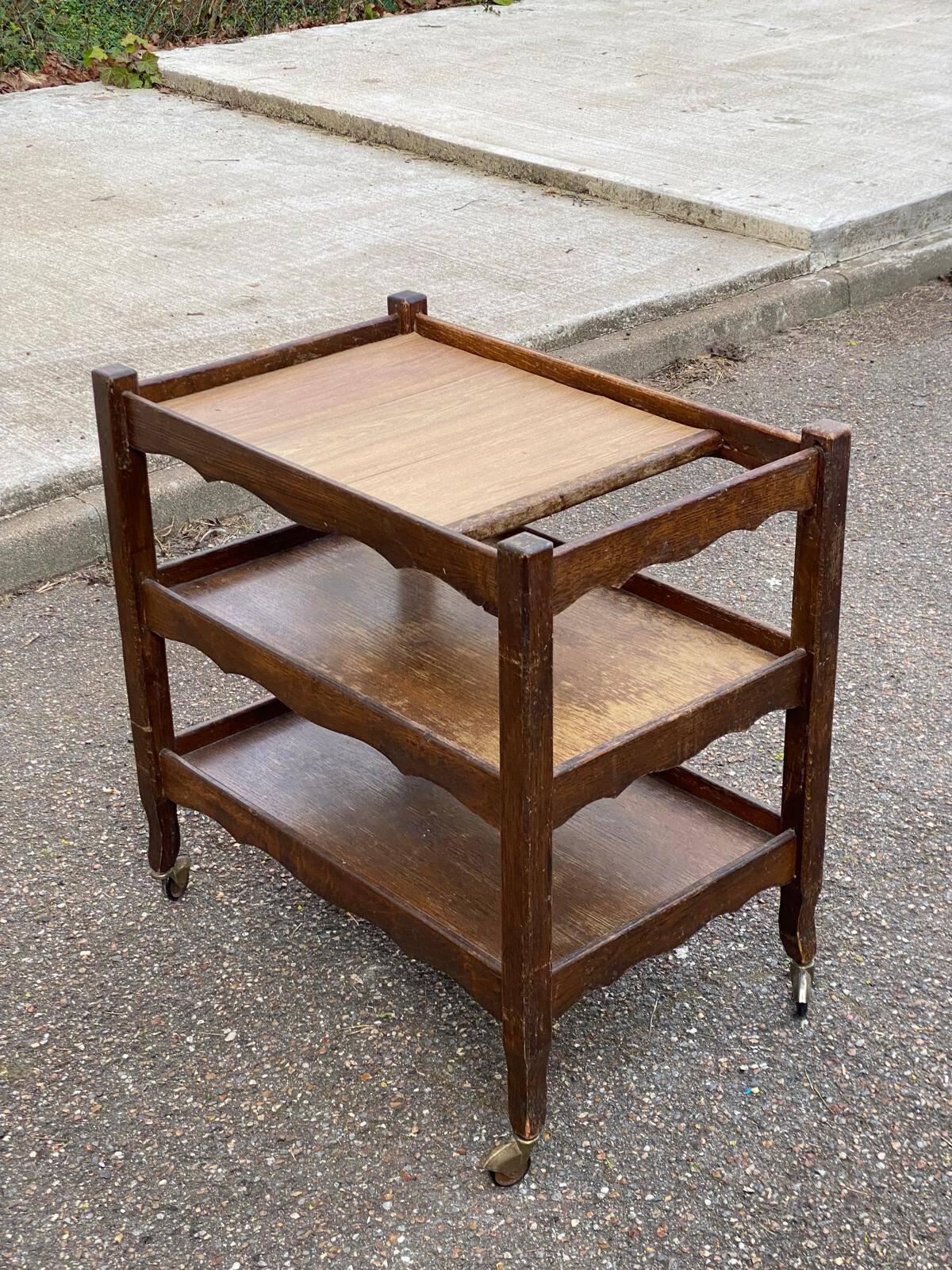 Dessert trolley with wheels and removable tray 66cm