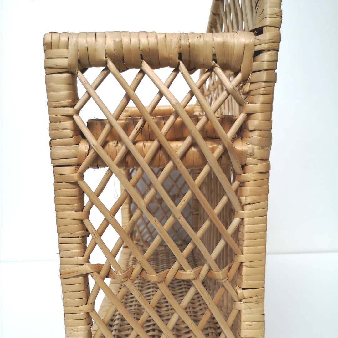 Vintage rattan shelf