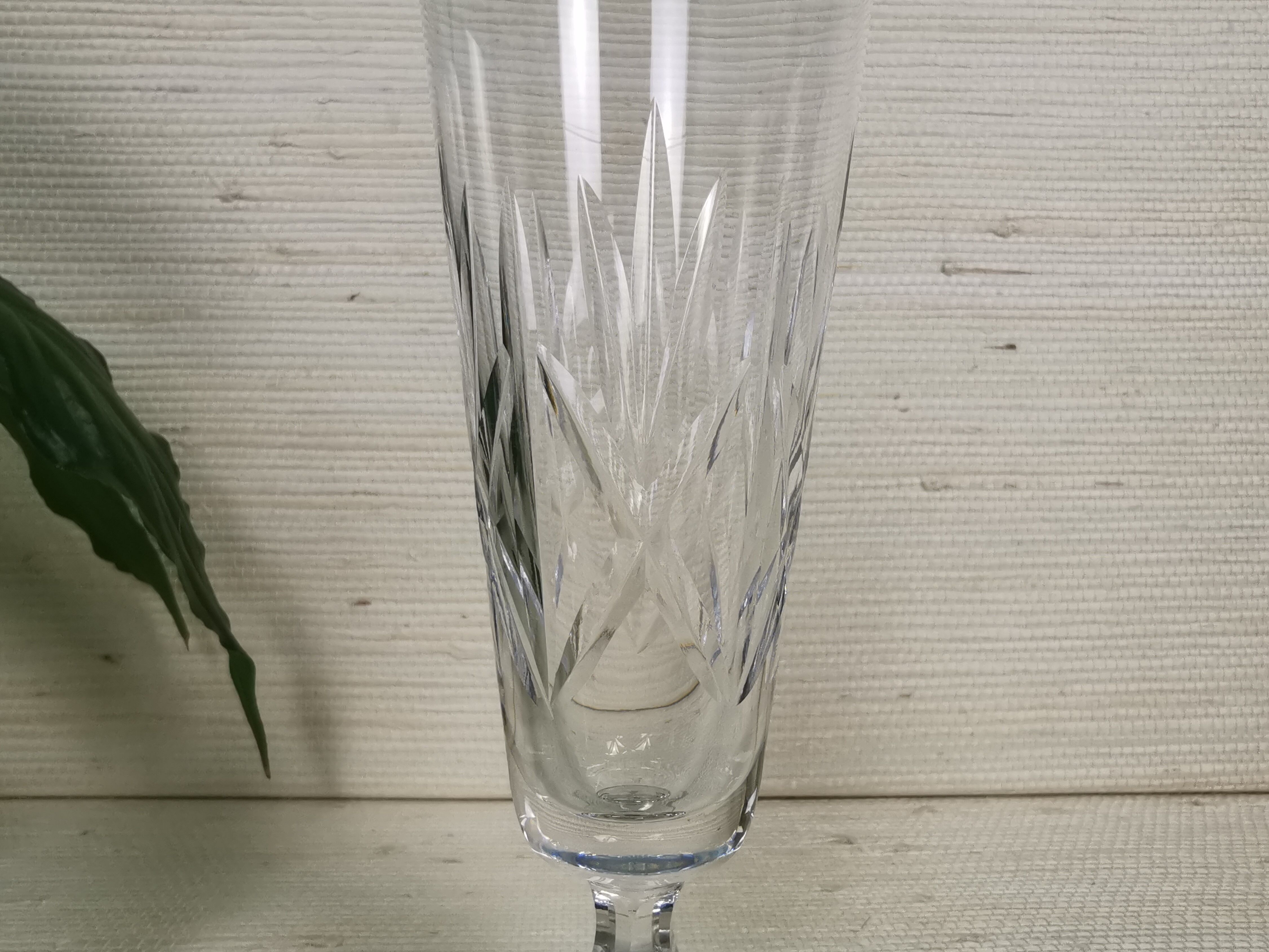 6 crystal champagne flutes