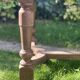 Solid oak farmhouse table with extensions