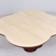 Coffee table with cloverleaf-shaped travertine top, Italy, 1970s