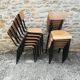 Chaises d'écoliers vintage