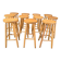 Alpine style chalet stools in wood, set of 11 - 1970s