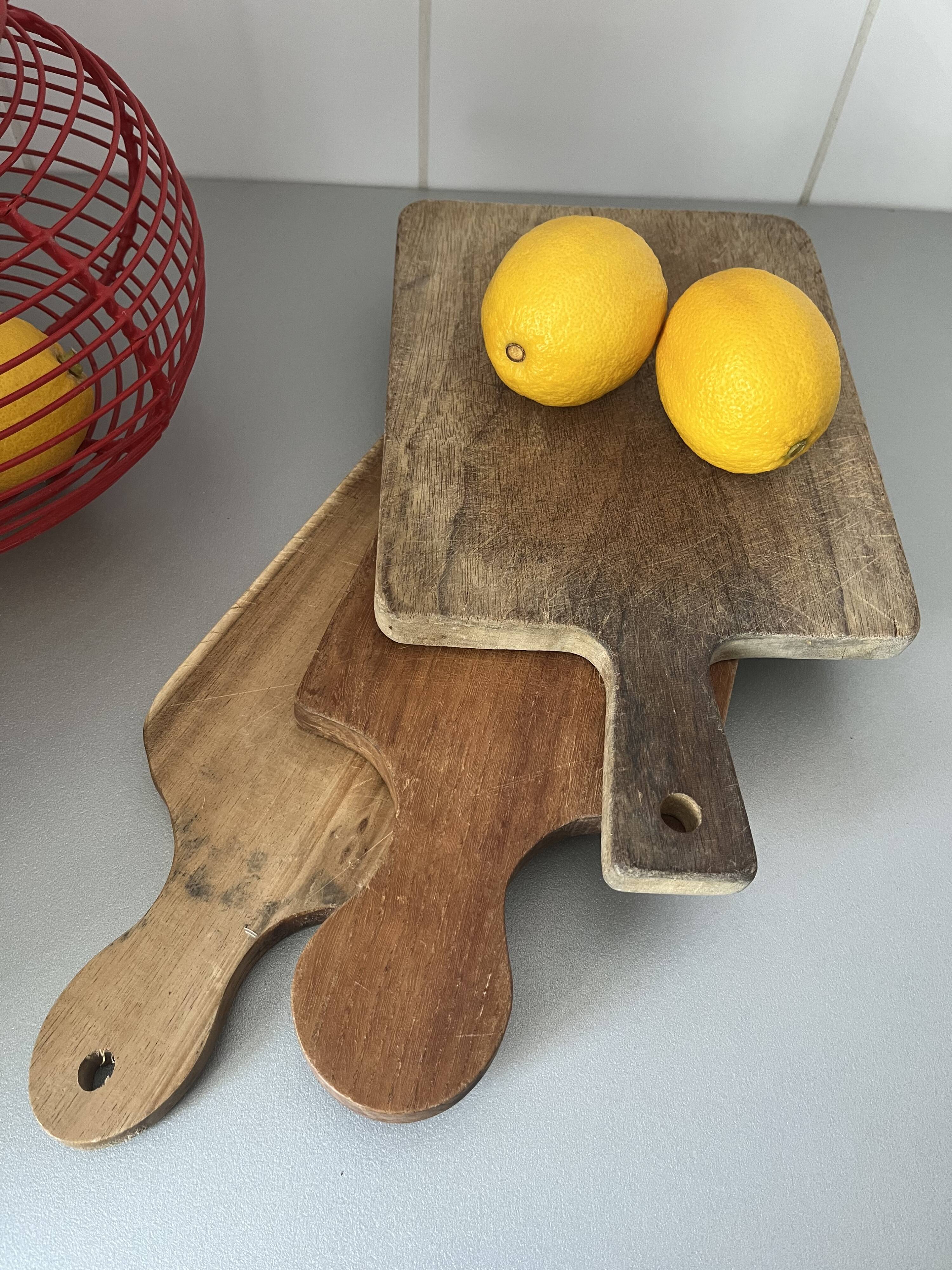 Set of wooden cutting boards