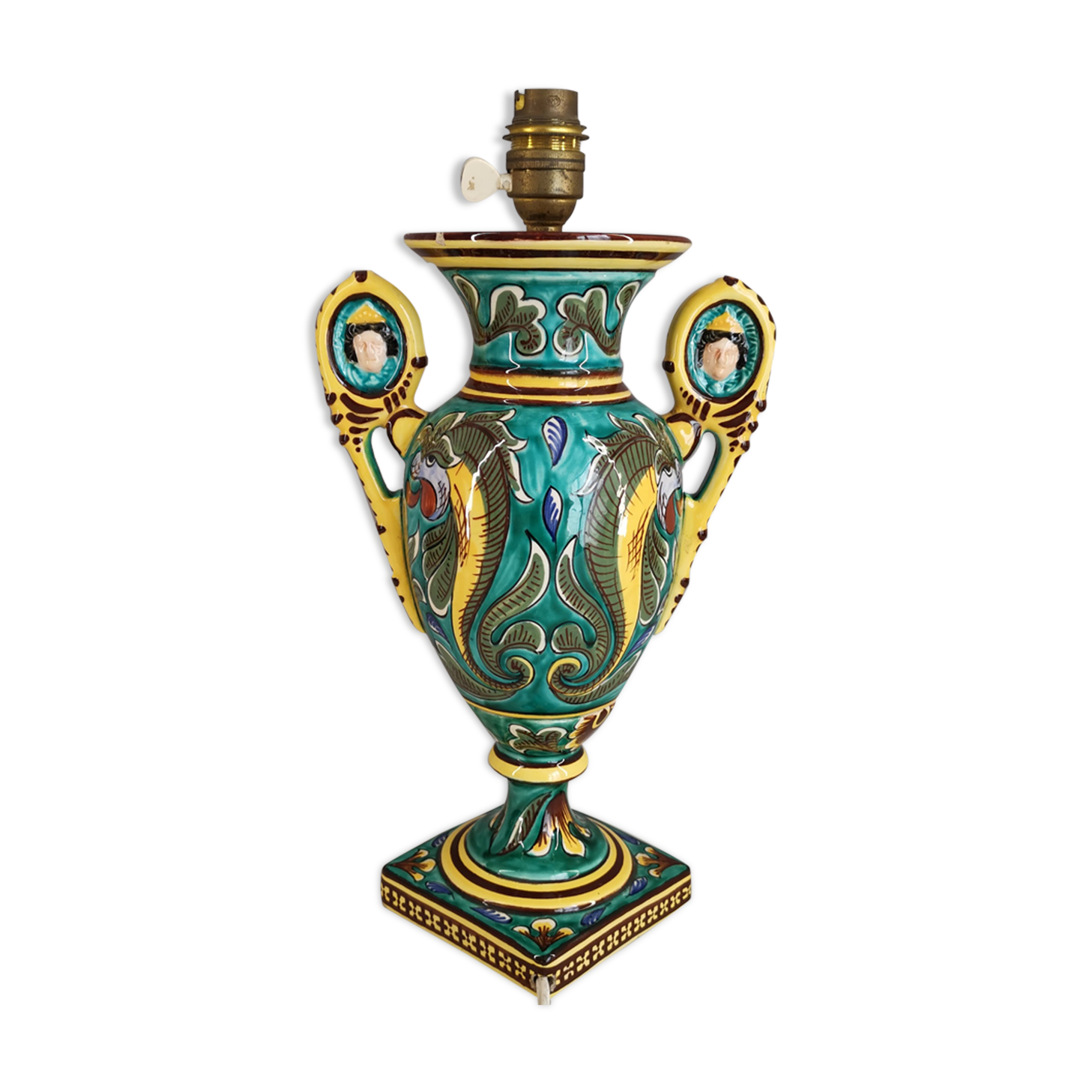 Gabriel Fourmaintraux Pottery of Desvres lamp base