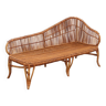Chaise longue exclusive en bambou et rotin attribuée à Franco Albini