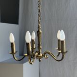 Lustre classique doré à 5 bras de lumière D:40cm