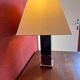 Vintage table lamp – marble and chrome metal base