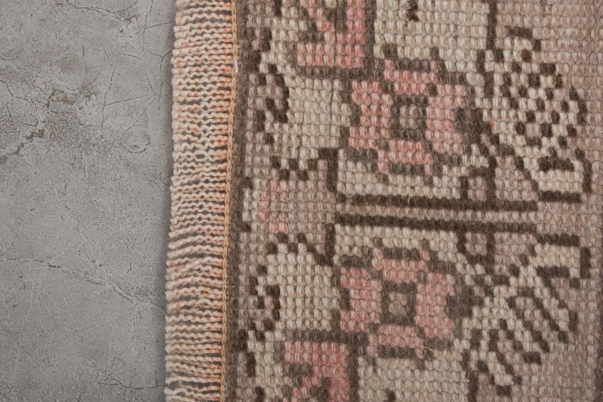 Vintage Turkish hallway rug 100x649 cm