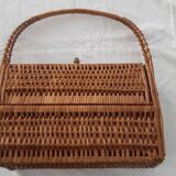 70s wicker handbag