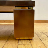 Belgochrome Coffee Table Travertine, copper and brass