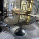 Saarinen & Knoll International: Tulip table, marble marquina and black rilsan