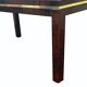 Table à manger italienne en cuir de chèvre par Aldo Tura, années 1970