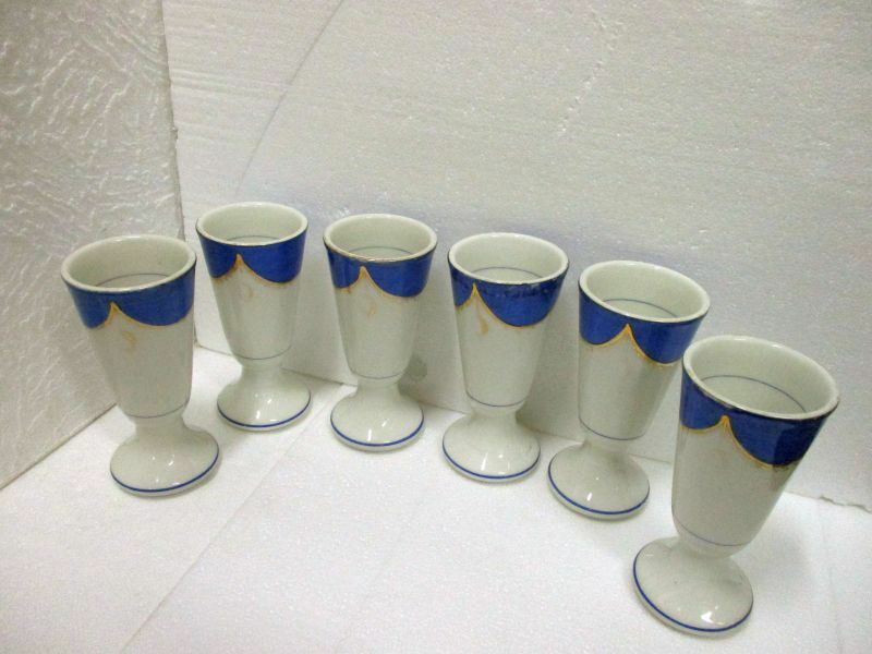 Series of 6 porcelain mazagrans from Paris 19th century