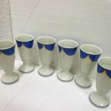 Series of 6 porcelain mazagrans from Paris 19th century