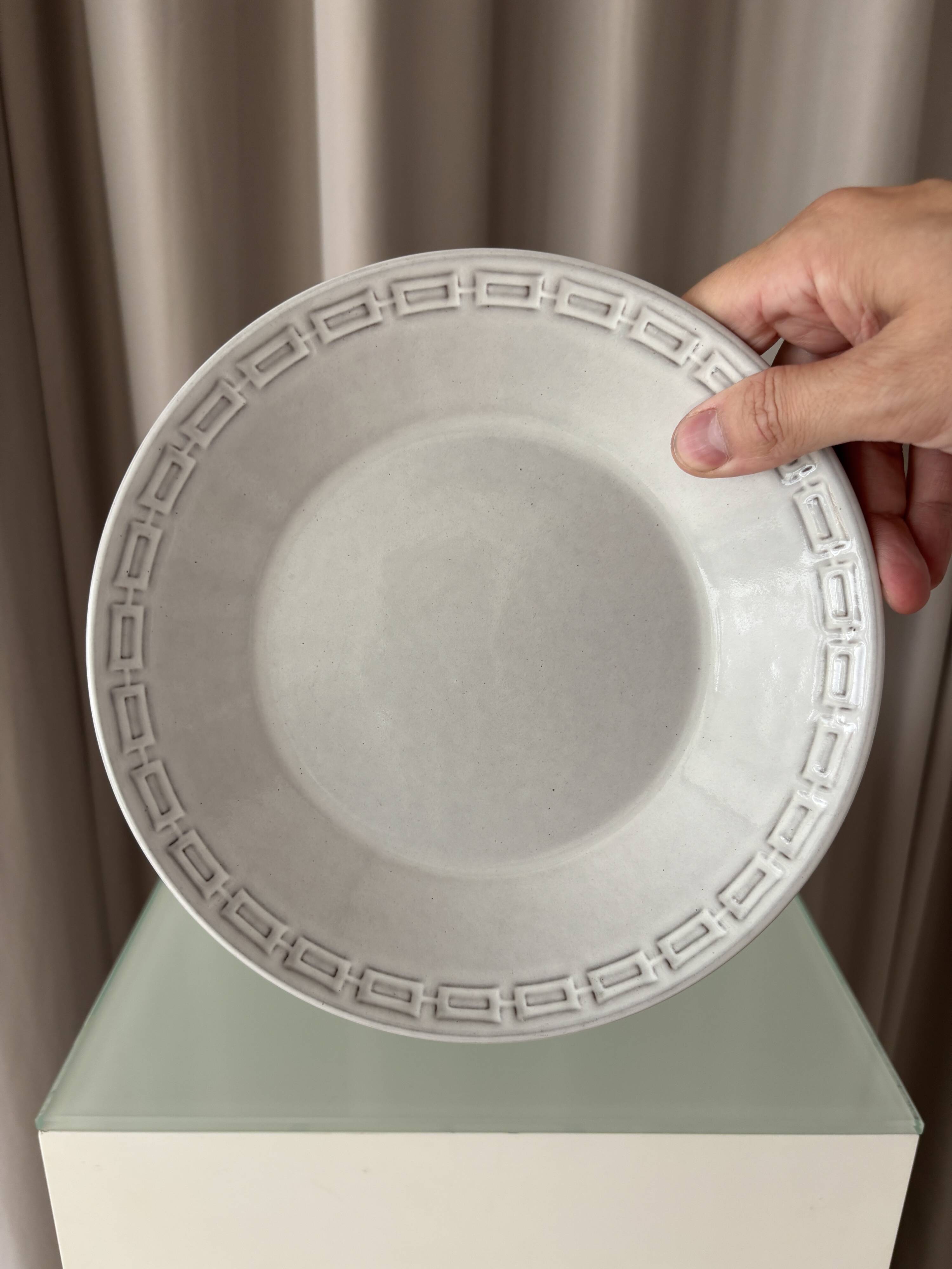 Ensemble de 4 assiettes à soupe en grès Ceramano Allemagne | Moderne du milieu du siècle