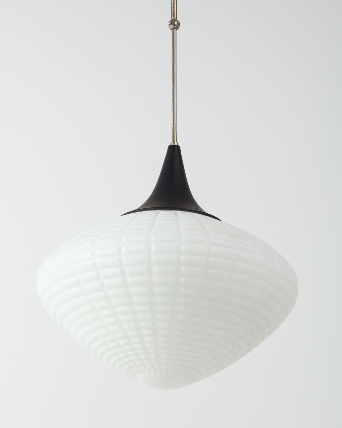 Opaline glass hanging lamp 1950