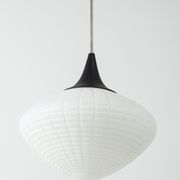 Opaline glass hanging lamp 1950