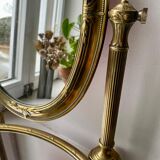 Brass psyche mirror 35x46cm