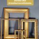 Oval frame curved glass gilded wood gold leaf 34x28 foliage 29.5x23.5 cm SB