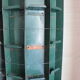 Old turnstile display with sheet seed bag