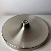Modernist disc wall light in the style of Charlotte Perriand – UFO space age silver – Diameter 35cm