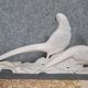 Pair of golden pheasants in crisp porcelain, Art Deco period