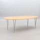 Table superellipse piet hein et bruno mathsson bois et chrome 240 cm