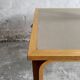 Magnus Olesen Danish dining table — light oak frame with recessed grey laminated top, 1970s