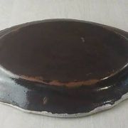 Ancien plat, en céramique, Forges les Eaux / cul noir, fin XIXème