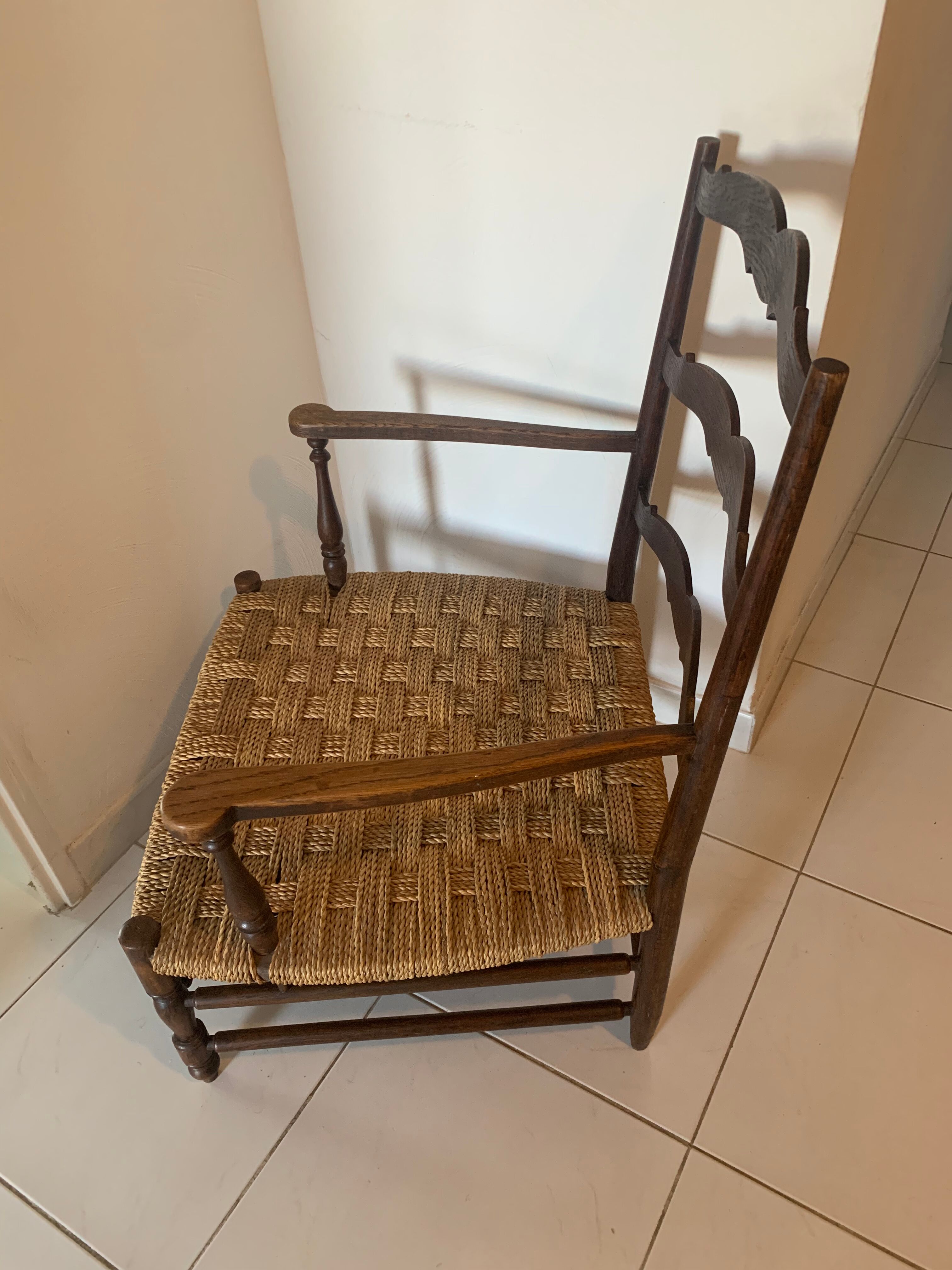 Provencal armchair fireplace corner