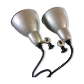 Paire de lampes industrielles design années 60