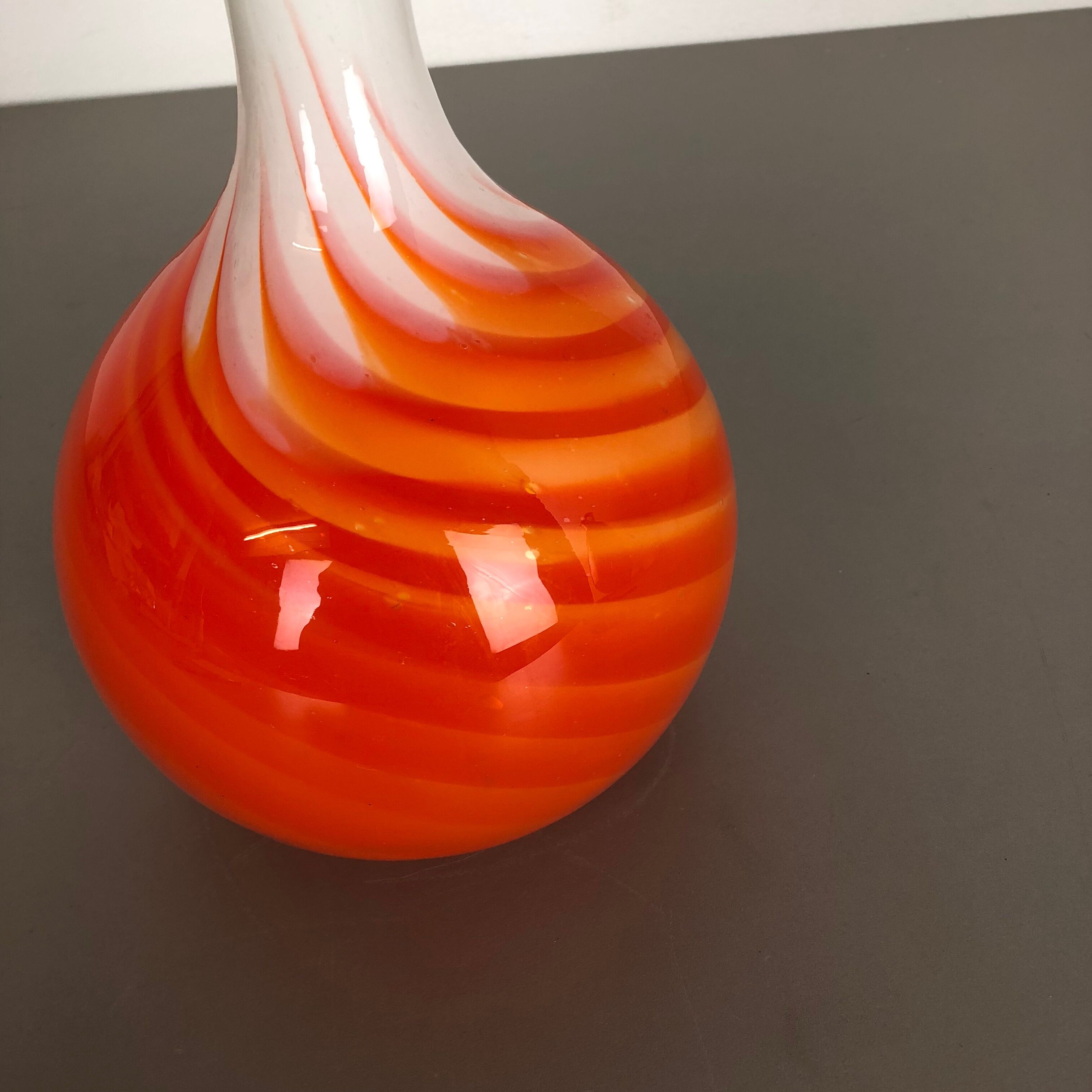 Pop Art "Flame" opaline Florence vase, 1970s, Italy