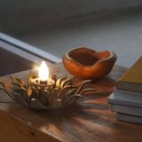 Mid-20th century ceramic sun wall lamp or decorative wall sculpture, 1960s.