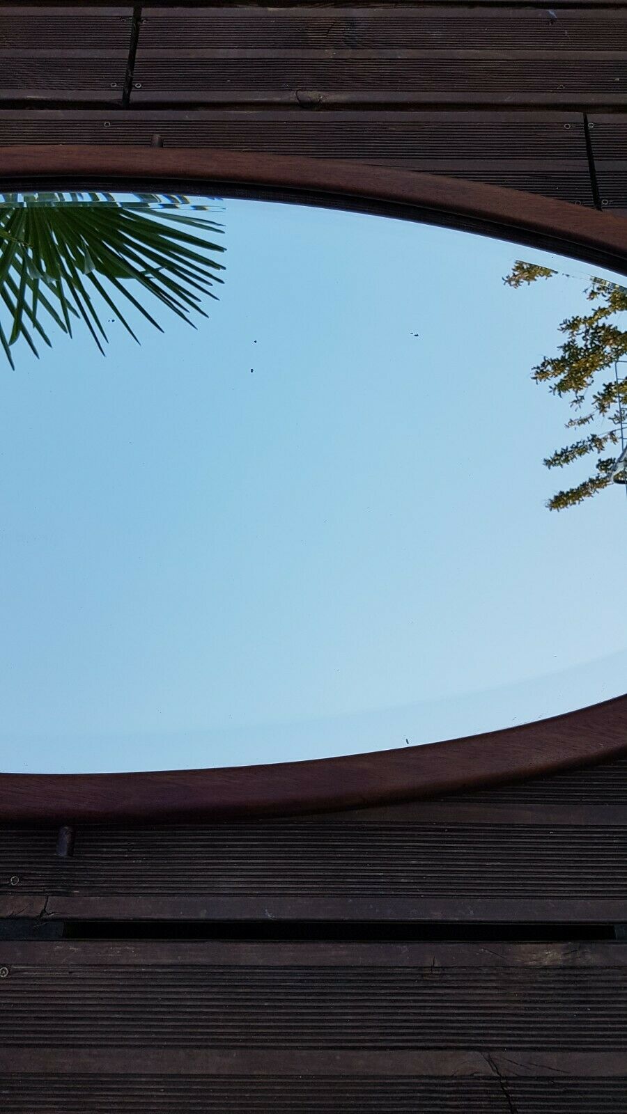 Oval mirror from a 1930s dressing table H138.50 x W 60.50 cm