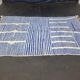 Handwoven Berber rug in blue and white, size 150x250 cm.