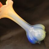 Small blown glass vase in murano style.