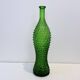 Empoli bottle vintage carafe in green diamond point glass Italy