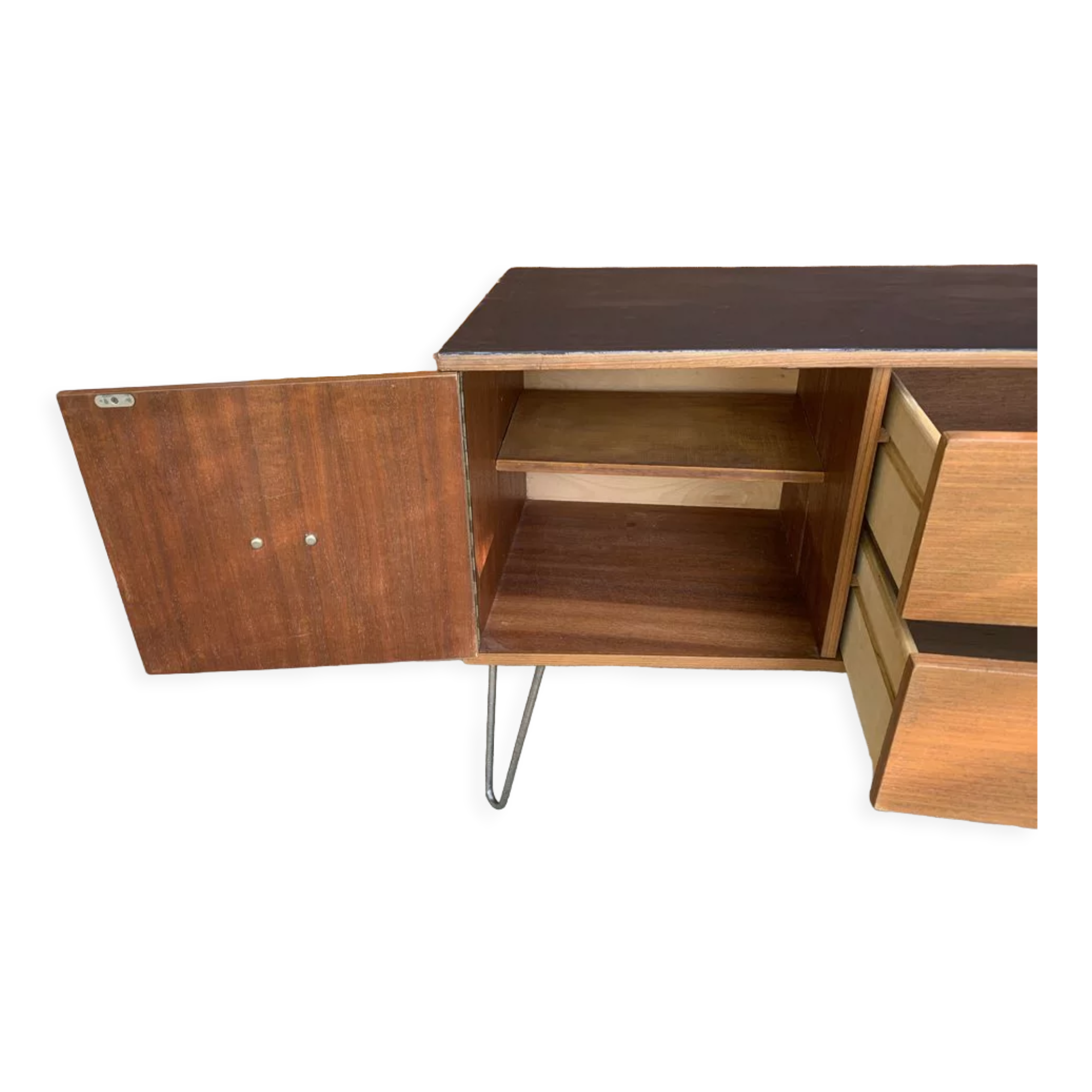 Enfilade en teck danois du milieu du siècle, années 1960, 1962