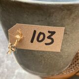 Planter basin in vintage zinc