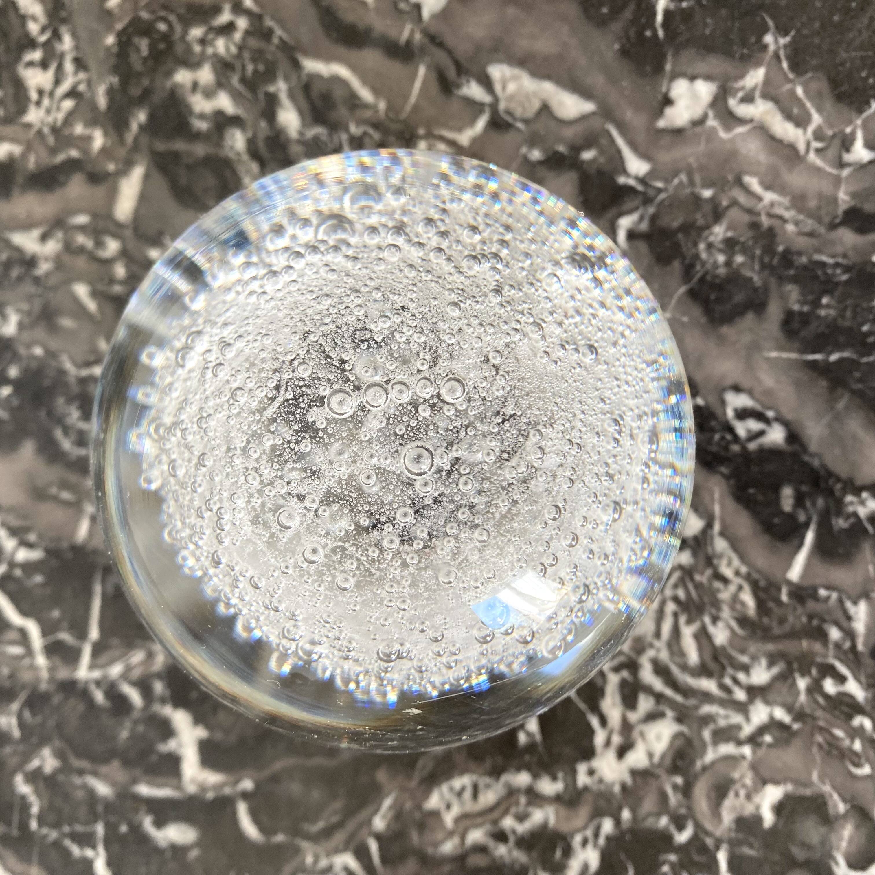 Boule de sulfure, presse papier verre de Murano