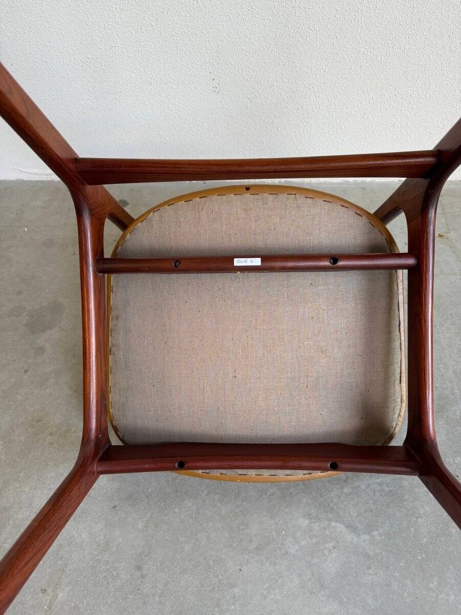 Ensemble de chaises vintage en skaï et palissandre
