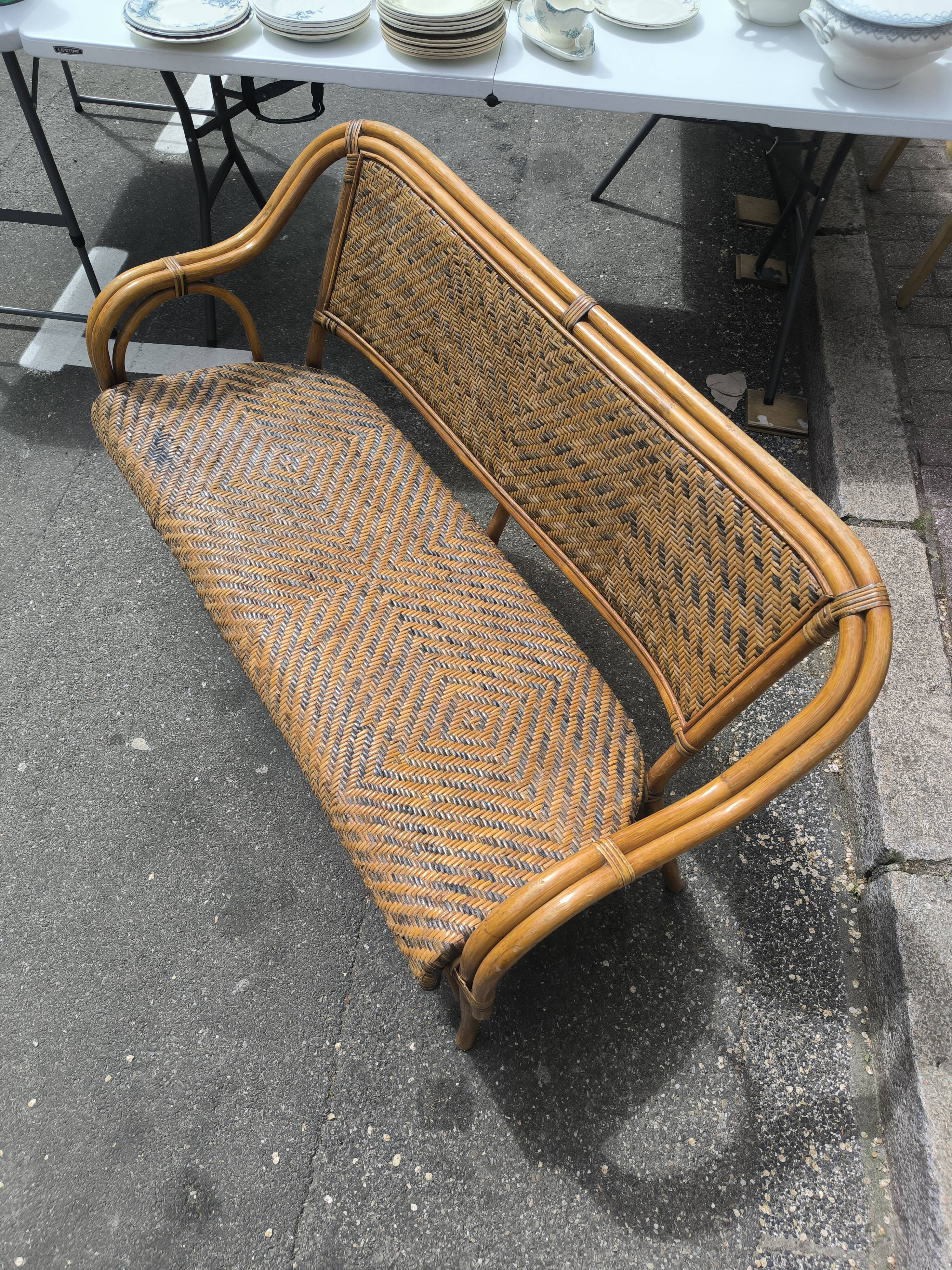 Banquette Rotin