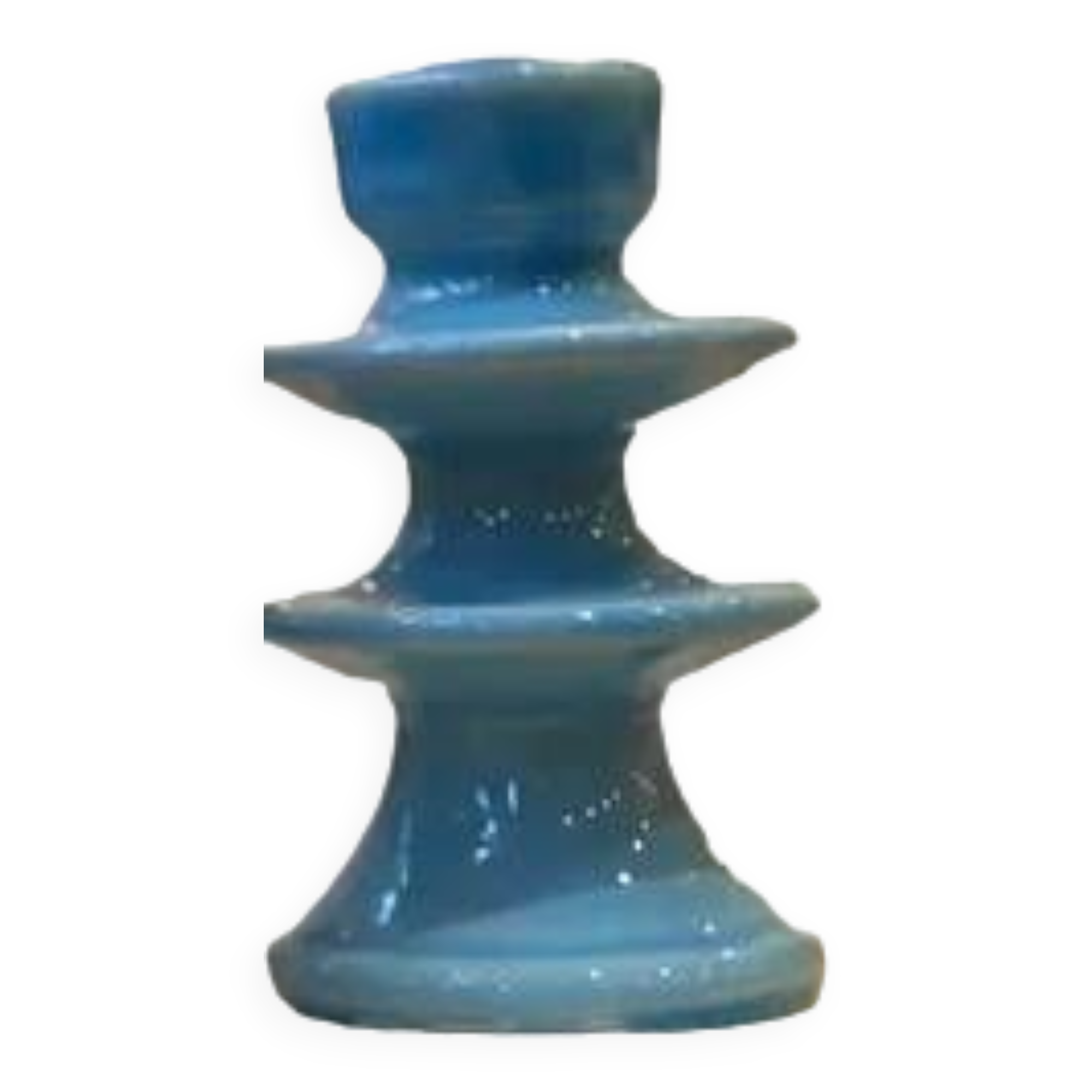 Baby blue sky blue candle holder