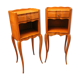 Pair of bedside tables sofa tips in louis XV-style massive cherry