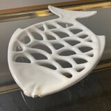 Vintage fish soap dish in enameled cast iron