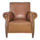 1950s club armchair in imitation leather and wood