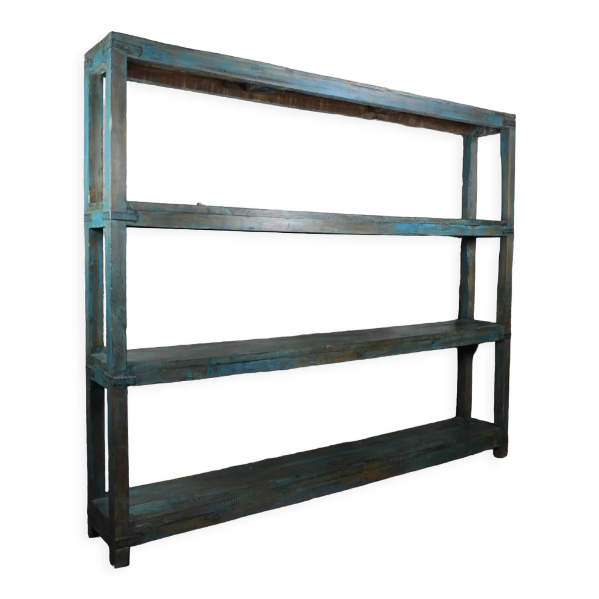 Shelf 4 shelves blue patina