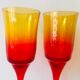 Set of 2 handmade glasses by artist Professor Zbigniew Horbowy